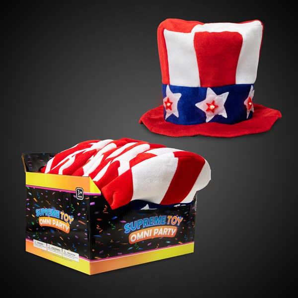 LED Patriotic Top Hats Retail Counter Display