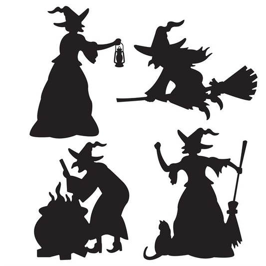 Witch Silhouettes (4 Per Pack)