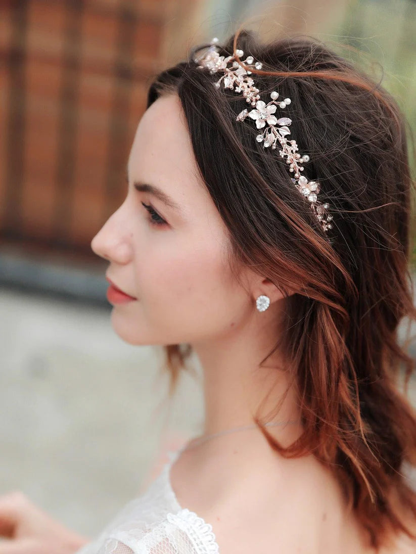 Faux Pearl Decor Headband for Wedding