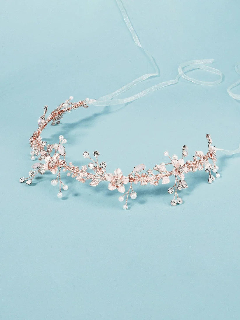 Faux Pearl Decor Headband for Wedding