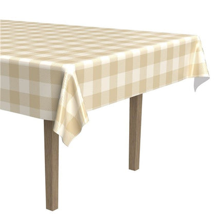 Gold Plaid Table Cover