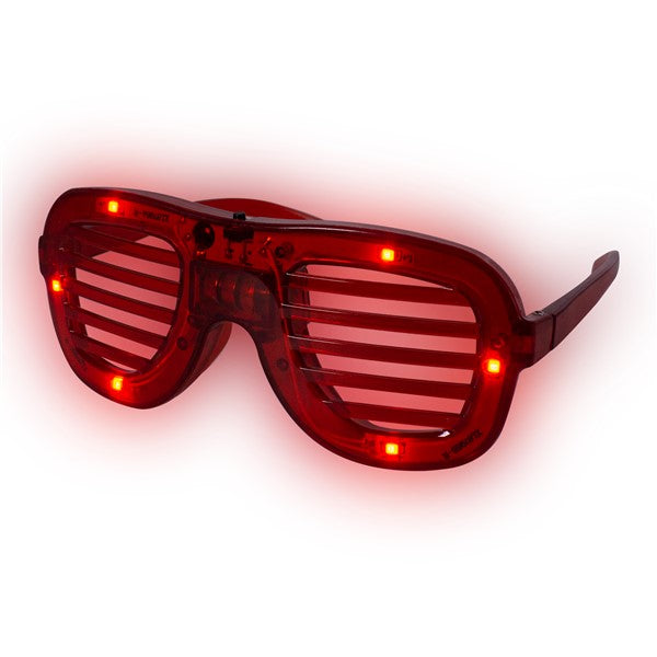 LED Red Slotted Shades