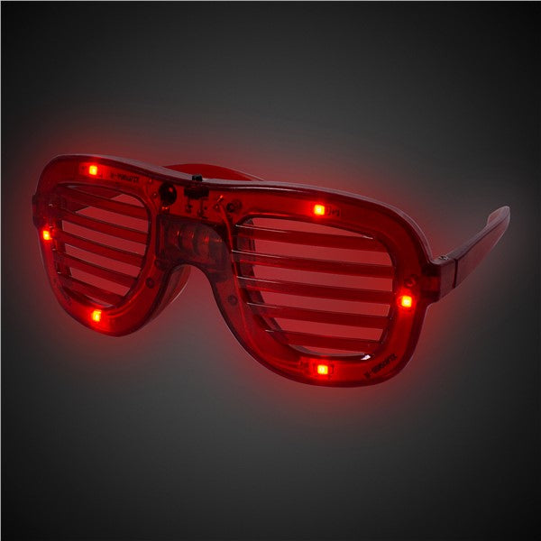 LED Red Slotted Shades