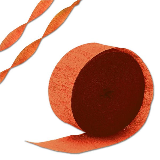 Orange Crepe Paper Streamer (81 Per roll)