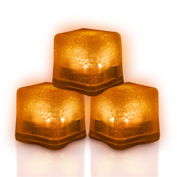 Orange LED Ice Cubes ( 12 Per pack)