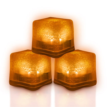 Orange LED Ice Cubes ( 12 Per pack)