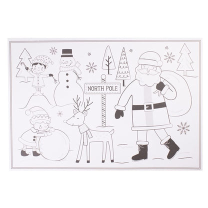 Christmas Color-In Placemats (24 Per pack)