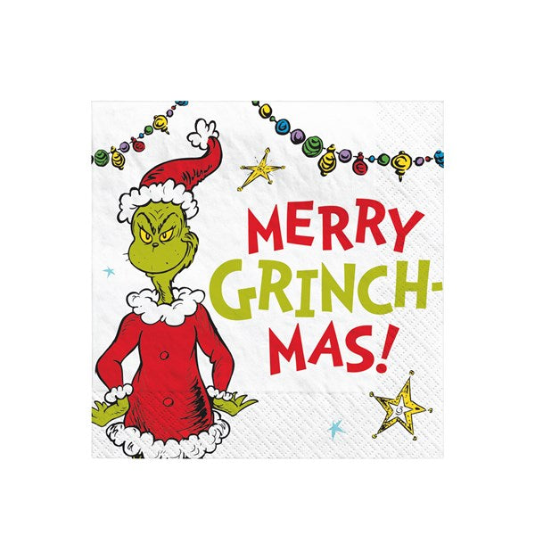 Merry Grinchmas Beverage Napkins (16 Per pack)