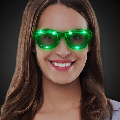 Green LED Retro Sunglasses