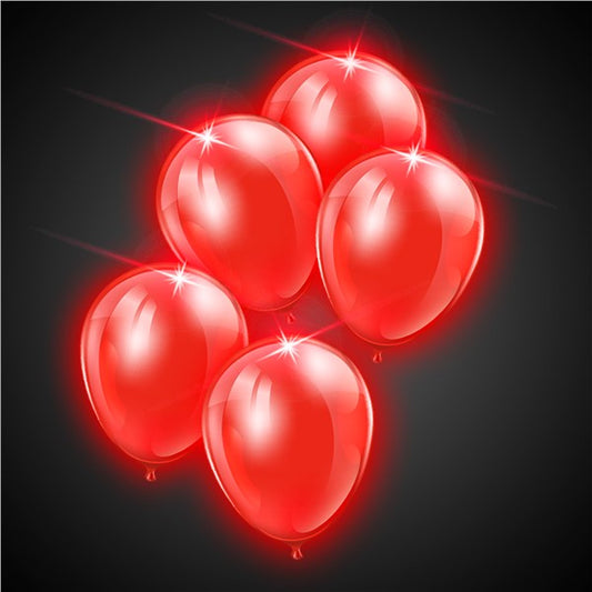 Red LED Balloons (5 Per pack)