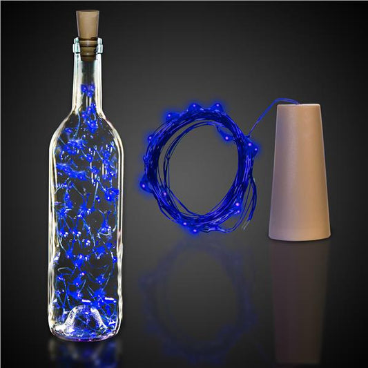 6 Feet LED Cork String Light Set - Blue