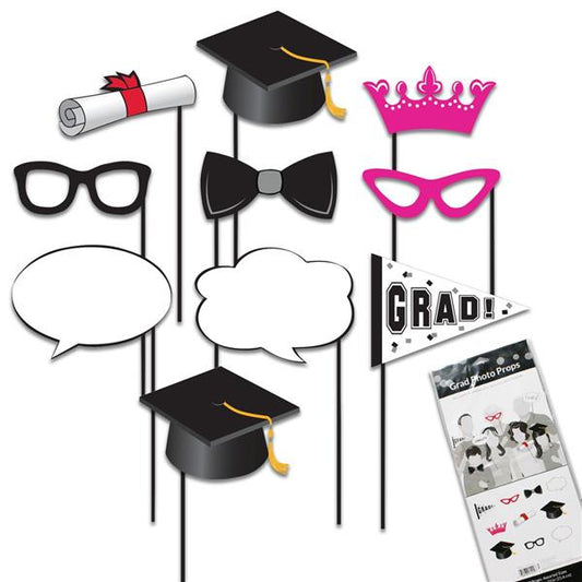 Graduation Photo Booth Prop Kit (10 per pack)