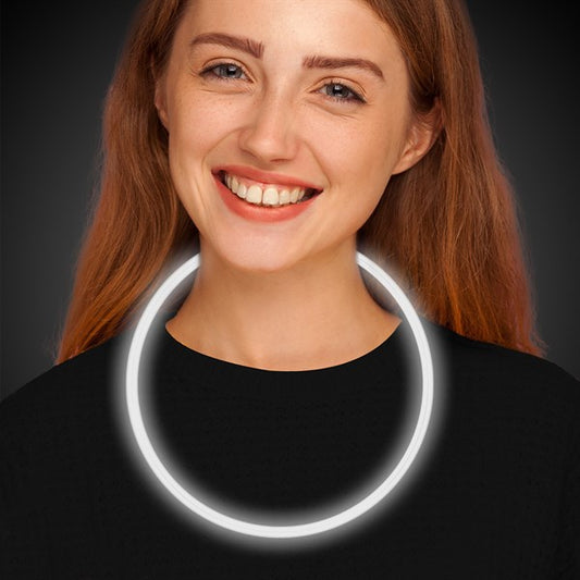 White 22" Glow Necklaces (50 Per pack)