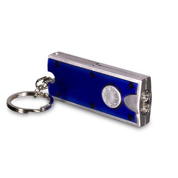 LED Blue & Silver Keychain