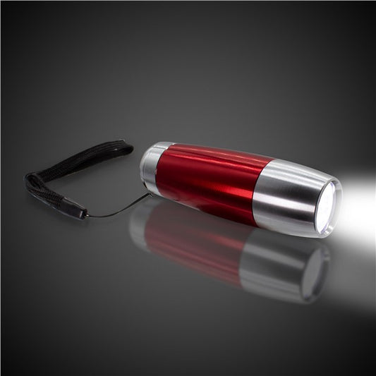 LED Red & Silver 4" Taper Flashlight