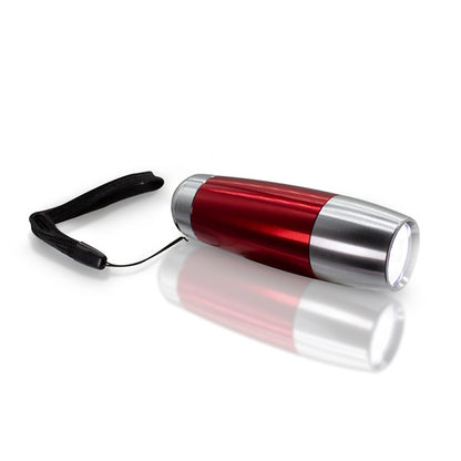 LED Red & Silver 4" Taper Flashlight