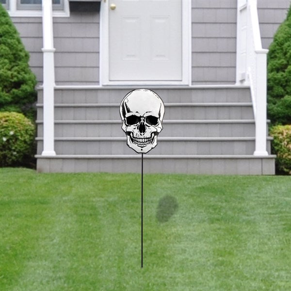 Skull Metal Yard Sign