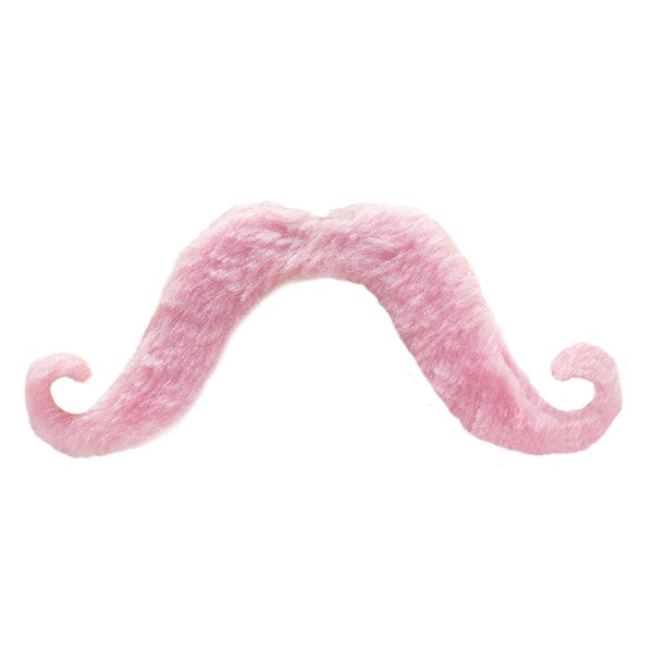 Pink Handlebar Mustaches (12 Per pack)