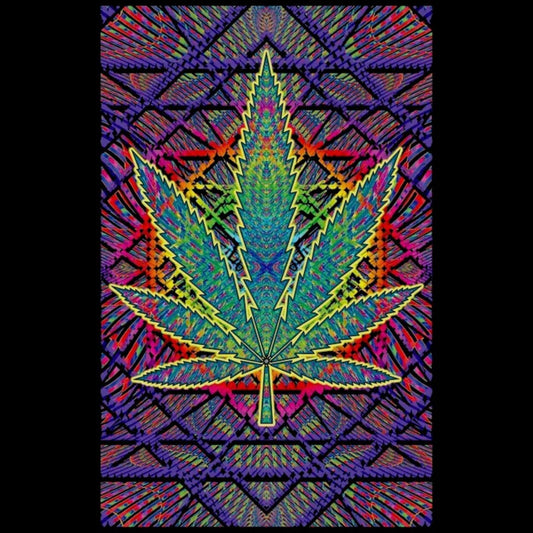 Sacred Leaf Blacklight Poster