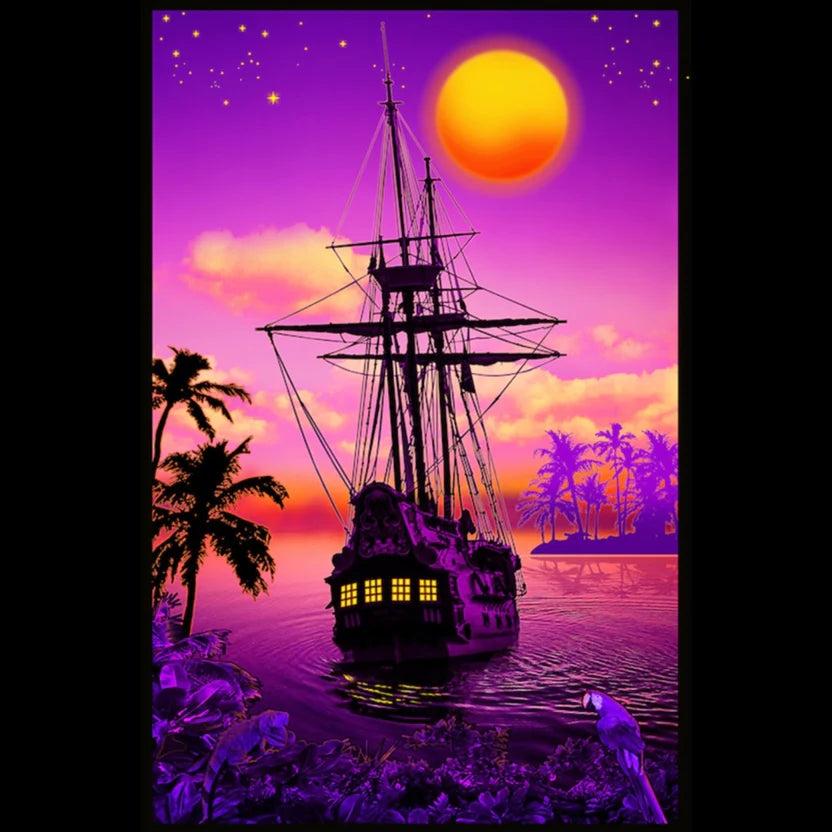 Sunset Cove Blacklight Poster