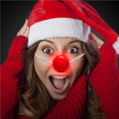 Red LED Noses (12 per pack)