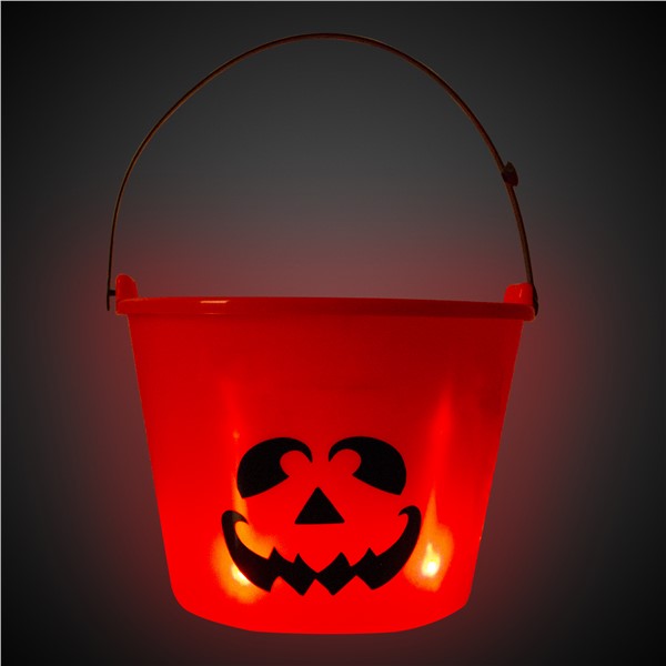 LED Jack-O-Lantern Trick or Treat Bucket