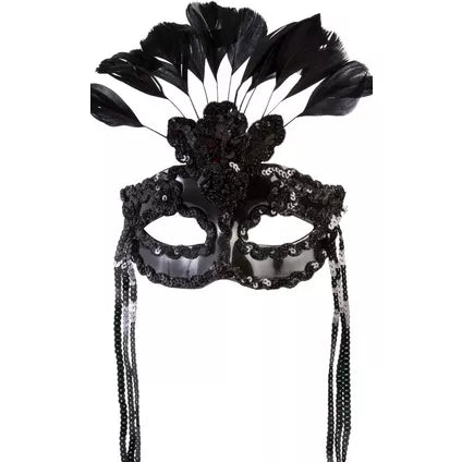 After Dark Feather Masquerade Mask