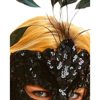 After Dark Feather Masquerade Mask