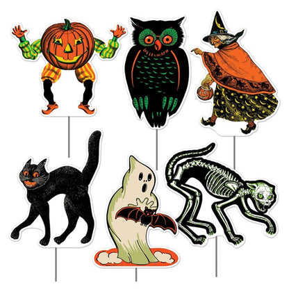 Vintage Halloween Yard Stakes