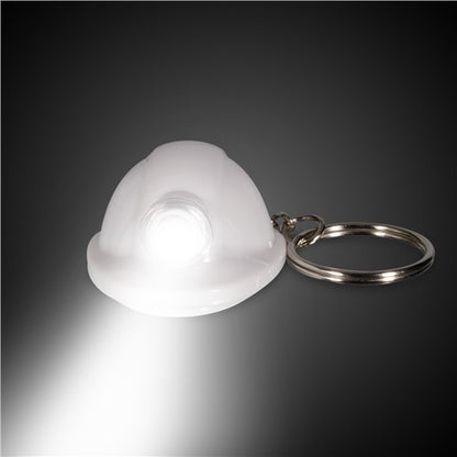 LED White Construction Hat Keychain