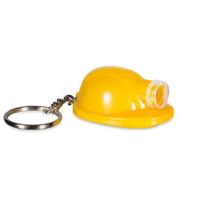 Yellow Construction Hat LED Keychain