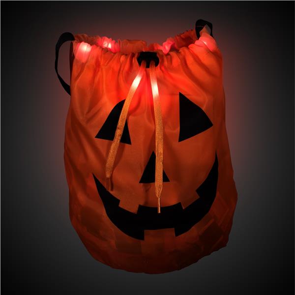 LED Pumpkin Trick or Treat Bag