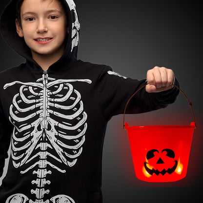 LED Jack-O-Lantern Trick or Treat Bucket