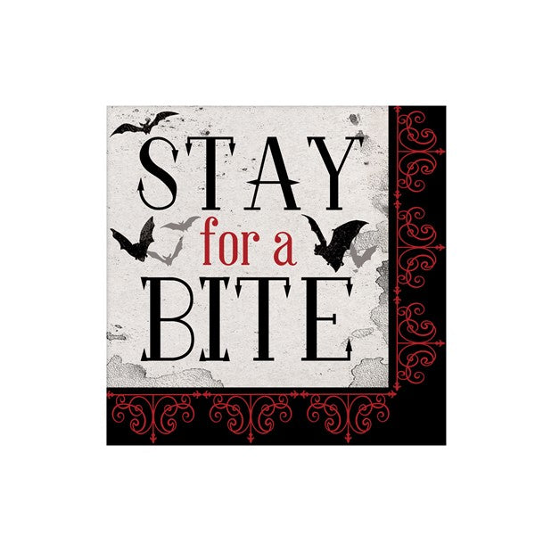 Stay for a Bite Beverage Napkins (16 Per Pack)