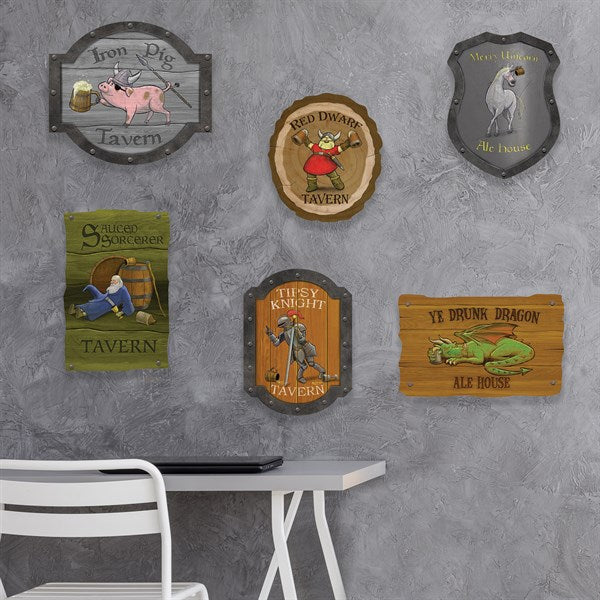 Medieval Tavern Sign Cutouts (6 per pack)