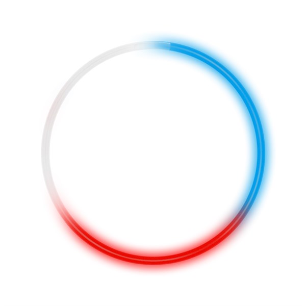 Patriotic Red, White and Blue 22" Glow Necklaces (50 Per pack)