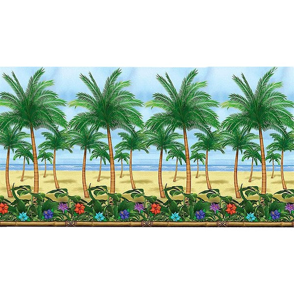 Palm Tree Tropical Island Scene Setter (40 Per roll)