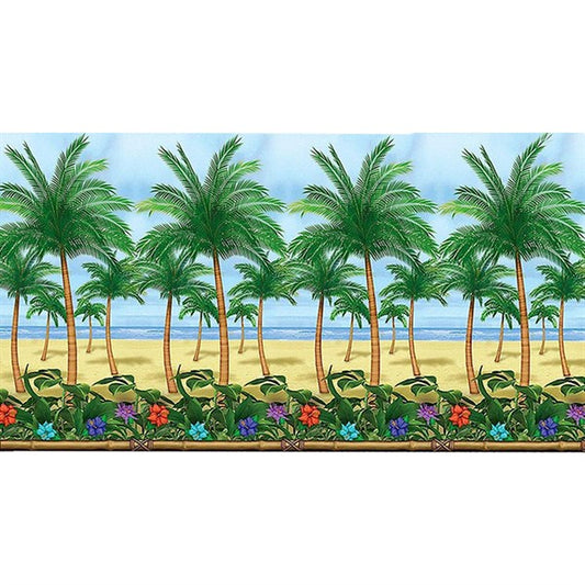 Palm Tree Tropical Island Scene Setter (40 Per roll)