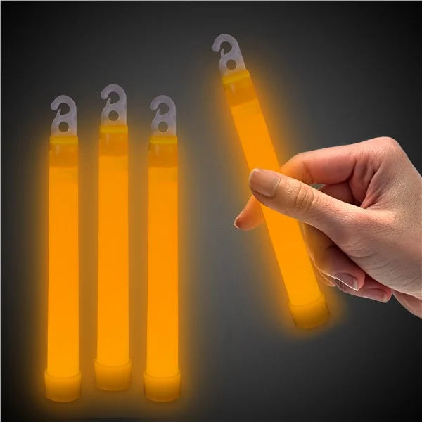 Orange 6" Premium Glow Sticks (25 Per pack)