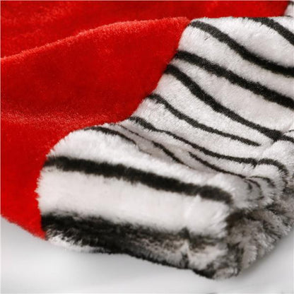 Zebra Print Santa Hat