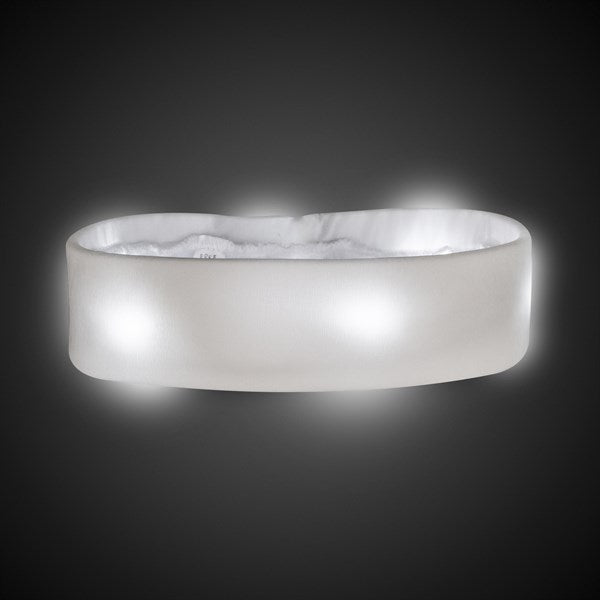 White LED Fabric Headband