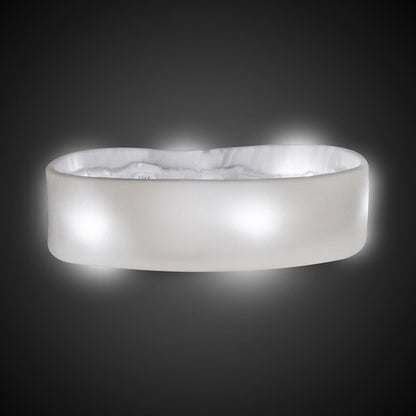 White LED Fabric Headband