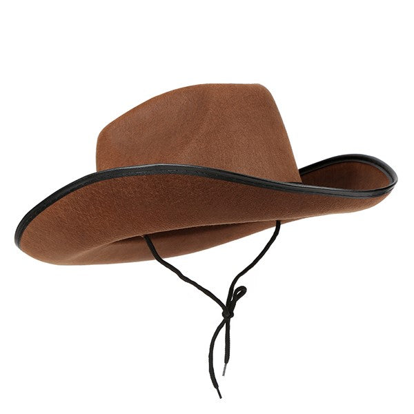 Brown Felt Studded Cowboy Hat