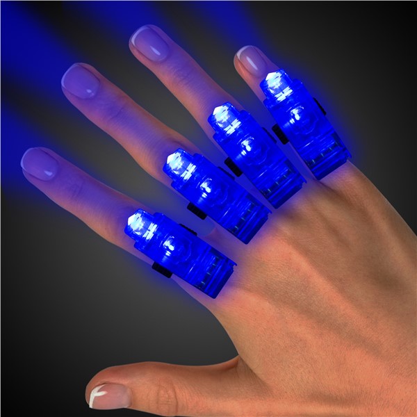 Blue LED Finger Light Rings (36 Per pack)