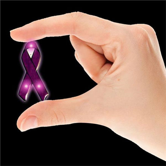 LED Purple Ribbon Blinkies (12 per pack)