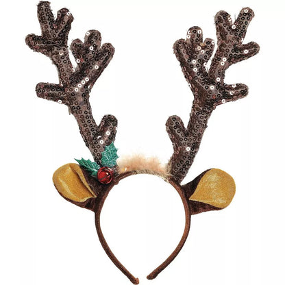 Sequin Reindeer Antlers Headband