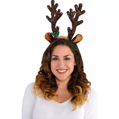 Sequin Reindeer Antlers Headband