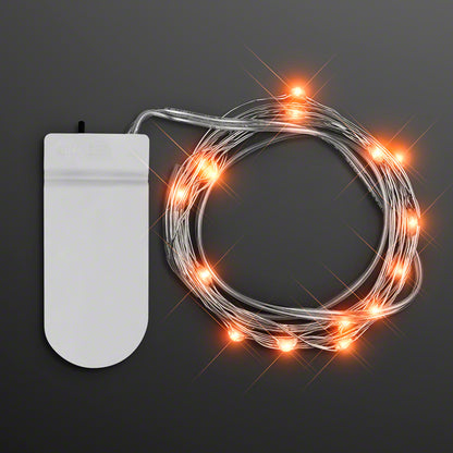 Orange Fairy String Lights for Crafting, 20 LEDs, 80"