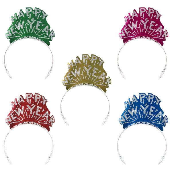 Happy New Year Tiara Assortment (12 Per pack)