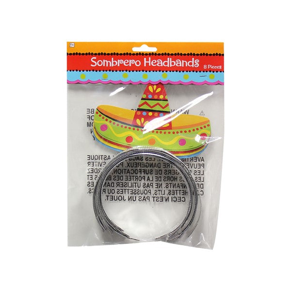 Sombrero Headbands (8 Per pack)